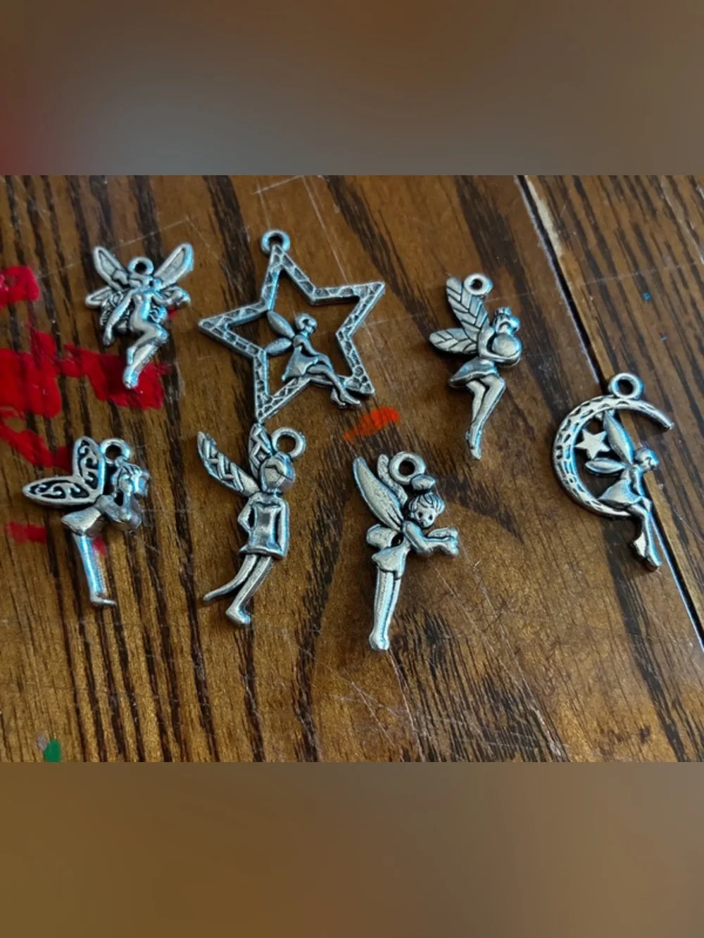 Silver tone Fairy Charms Accessories - Set of Decorative Pendants